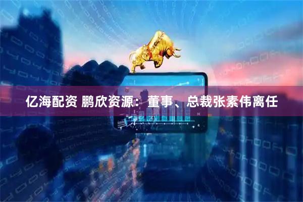 亿海配资 鹏欣资源：董事、总裁张素伟离任