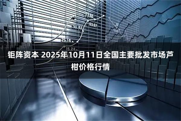 钜阵资本 2025年10月11日全国主要批发市场芦柑价格行情